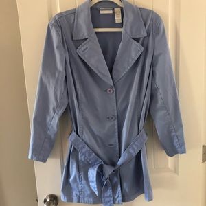 Slate blue belted blazer